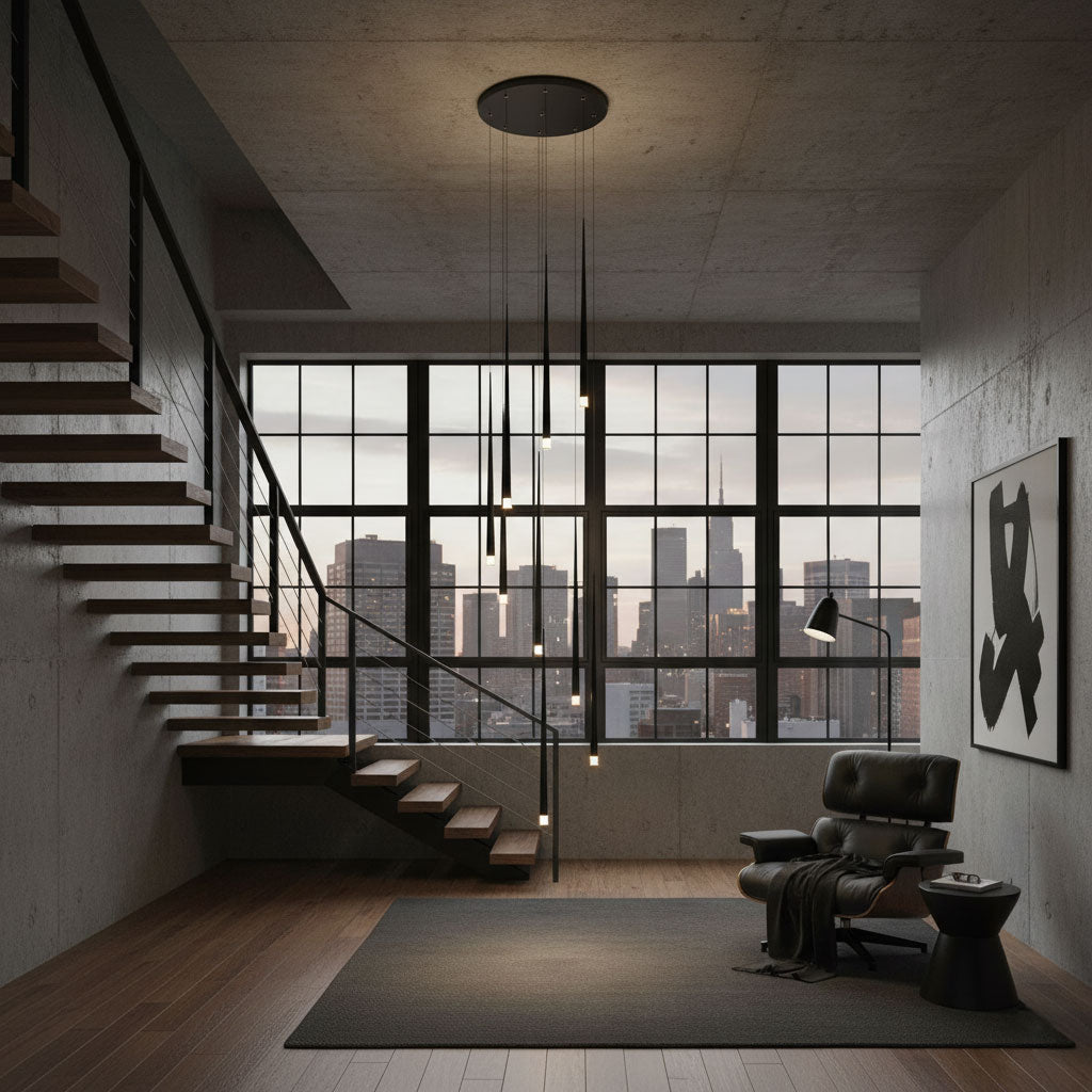 Slender Drop Rod Chandelier | Ormexis