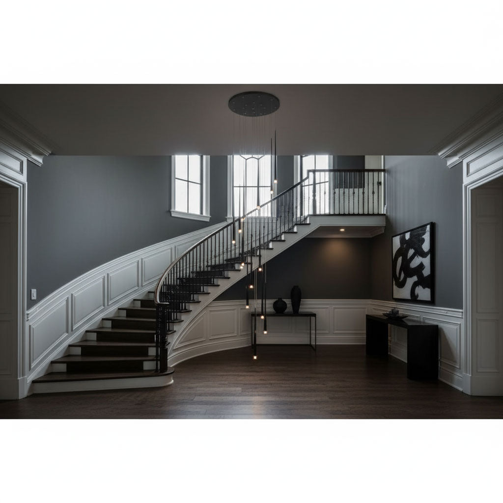Slender Drop Rod Chandelier | Ormexis