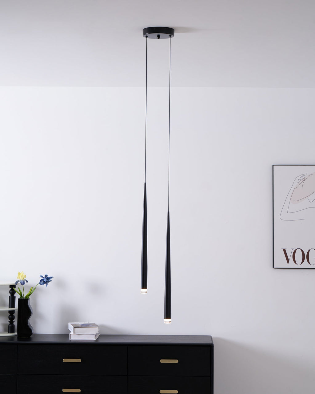 Slender Drop Rod Chandelier | Ormexis