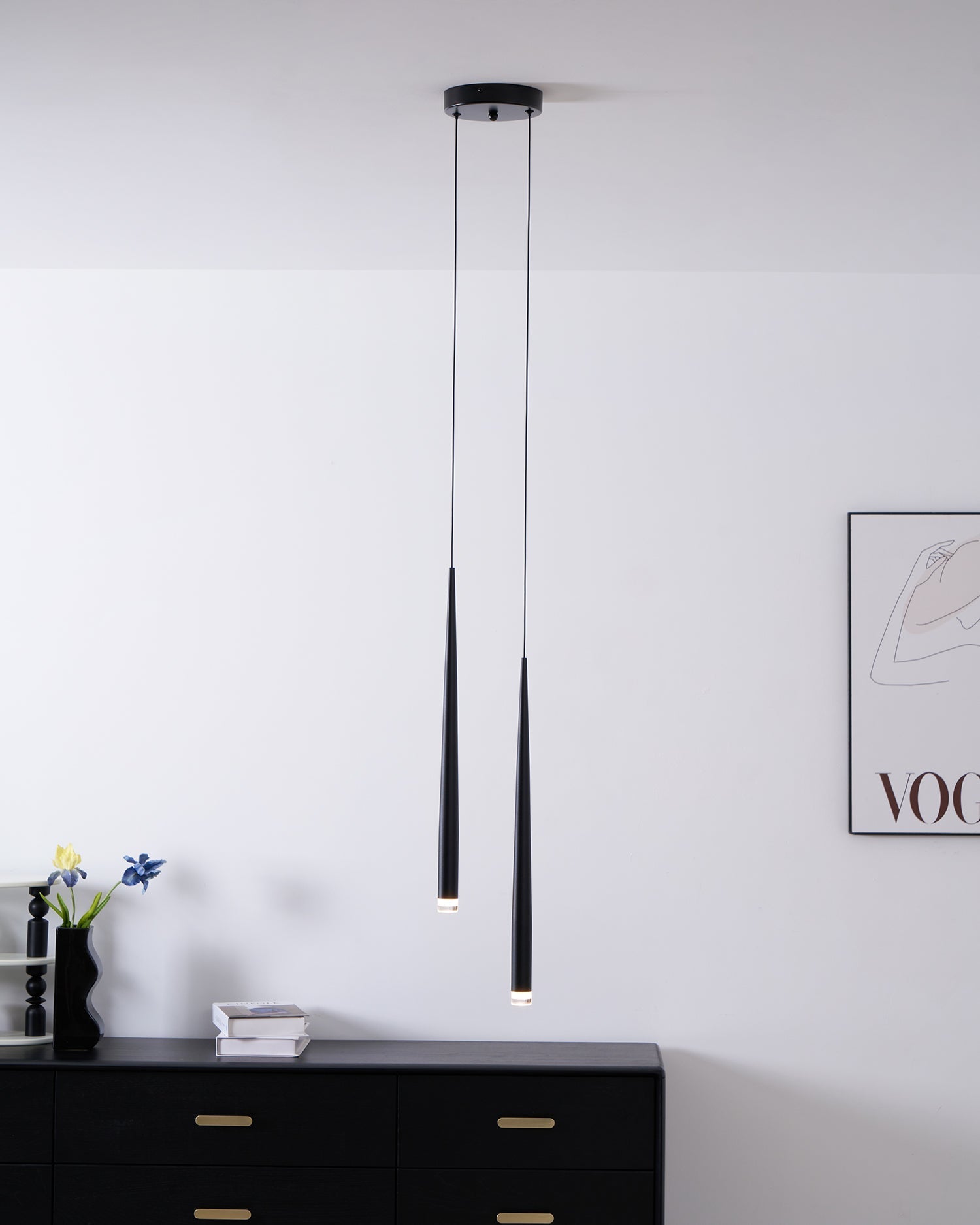 Slender Drop Rod Chandelier | Ormexis