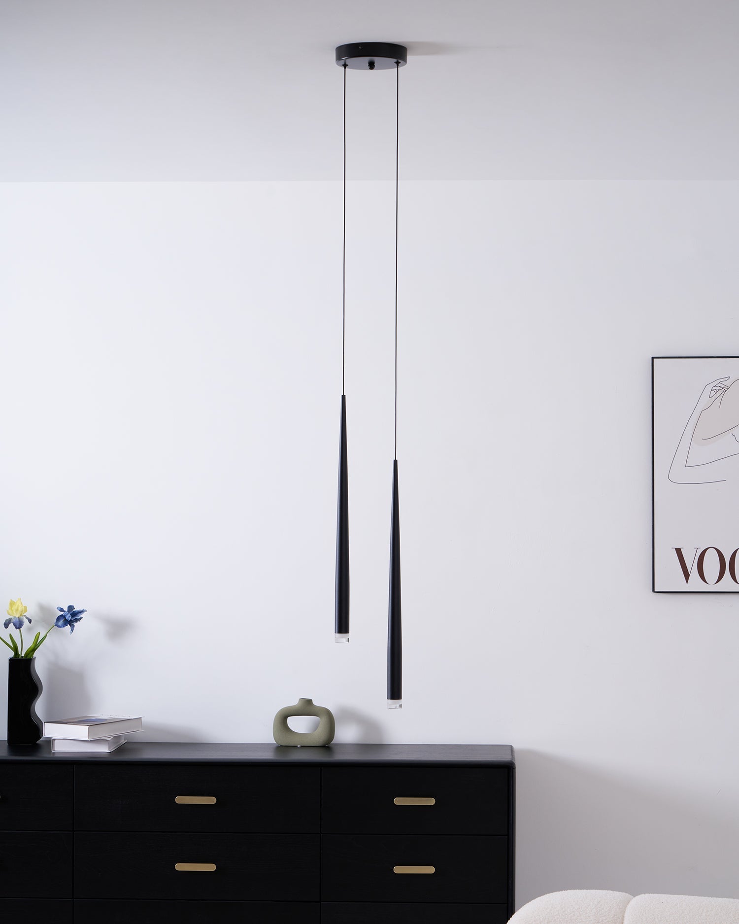 Slender Drop Rod Chandelier | Ormexis