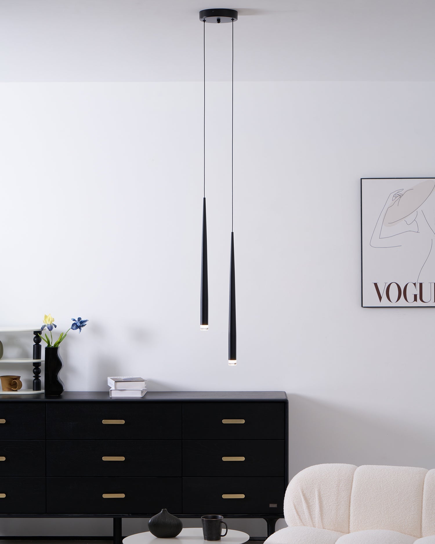 Slender Drop Rod Chandelier | Ormexis