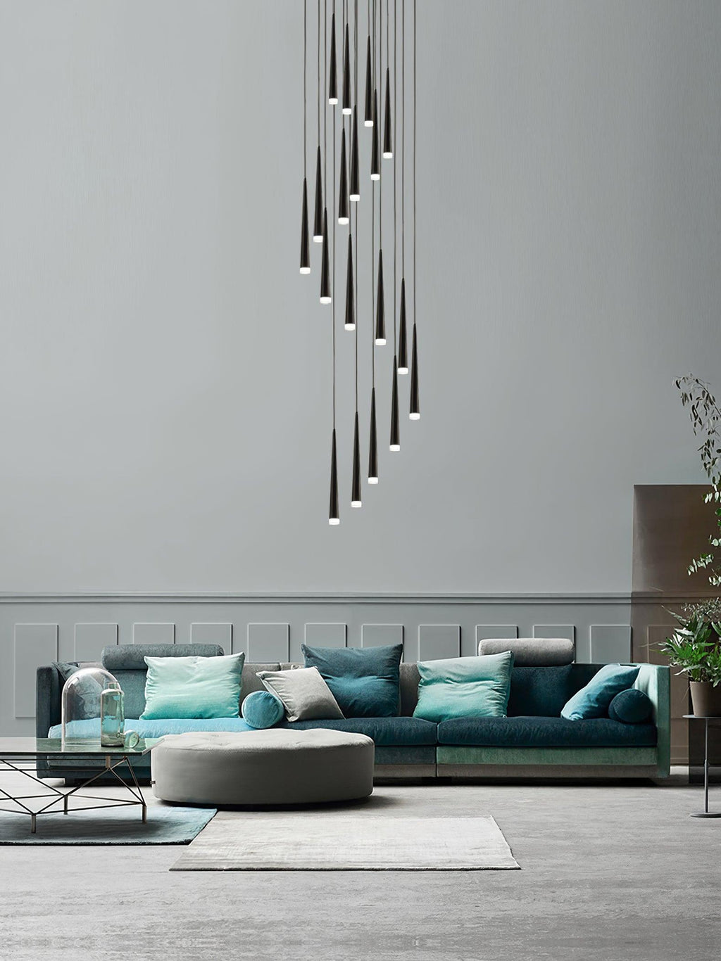 Slender Drop Rod Chandelier | Ormexis