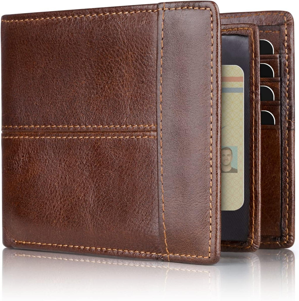 SlimArmor RFID Shield Leather Wallet For Men With Sixteen Card Slots, Durable Everyday Use