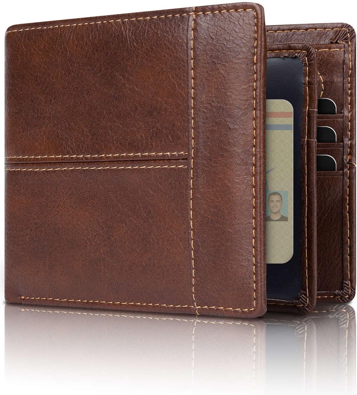 SlimArmor RFID Shield Leather Wallet For Men With Sixteen Card Slots, Durable Everyday Use