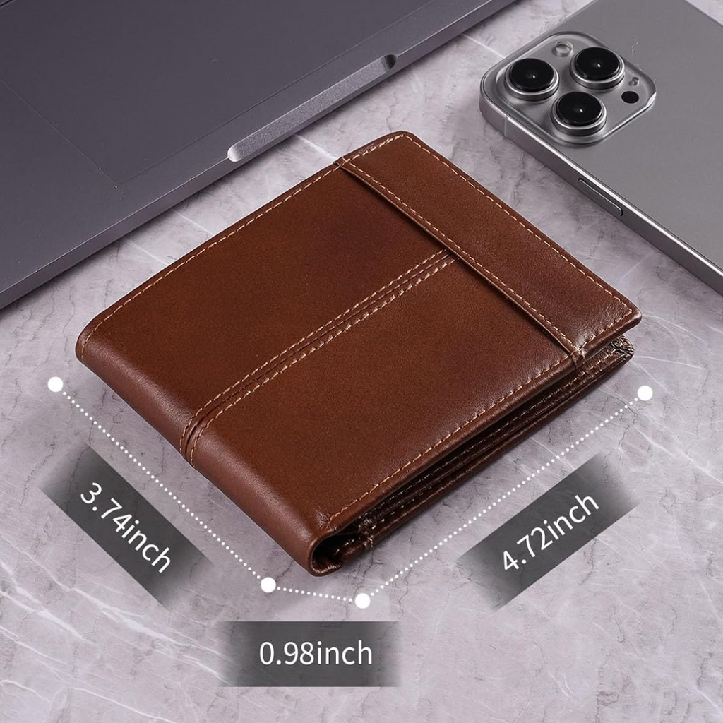 SlimArmor RFID Shield Leather Wallet For Men With Sixteen Card Slots, Durable Everyday Use