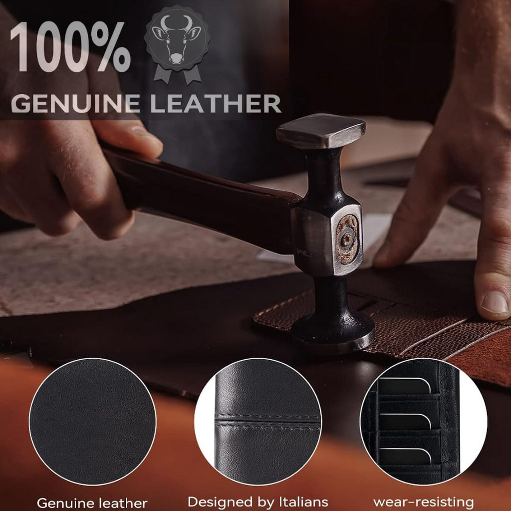 SlimArmor RFID Shield Leather Wallet For Men With Sixteen Card Slots, Durable Everyday Use