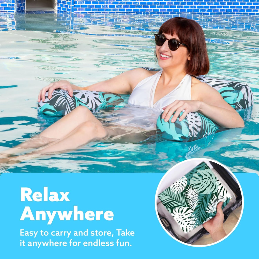 Sloosh Tropic-Ease aufblasbarer Poolstuhl mit verstellbarer Rückenlehne
