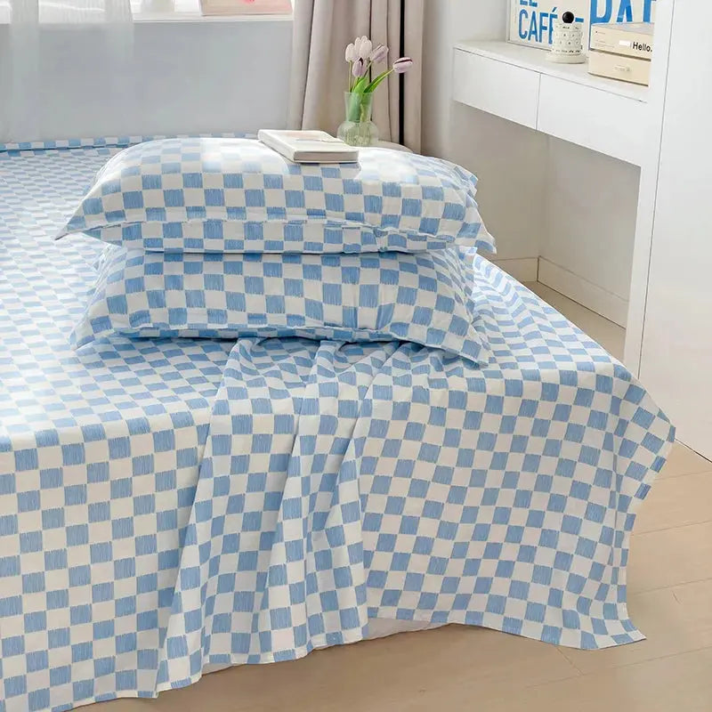 Washed Flat Sheet Set With Solid Design For Everyday Comfort