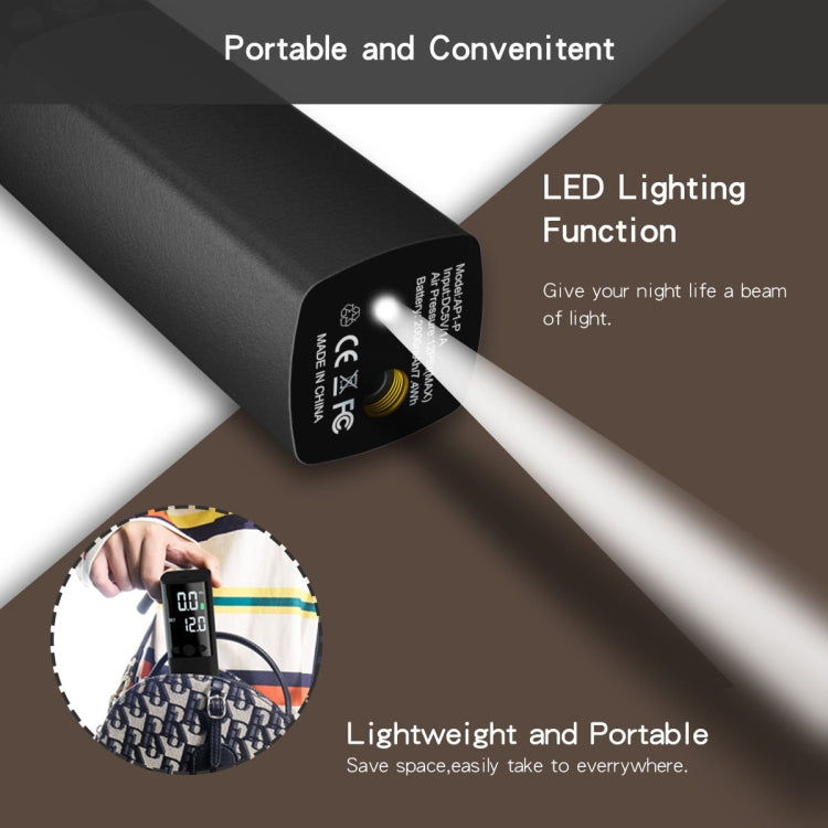 Intelligente Luftpumpe mit LCD-Display und LED-Licht für schnelles Aufpumpen von Bällen