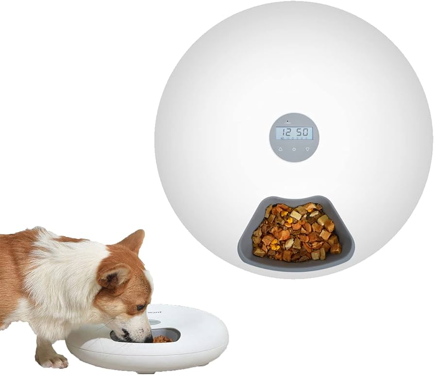 Sechs Fächer Intelligenter Automatischer Futterspender für Katzen und Hunde