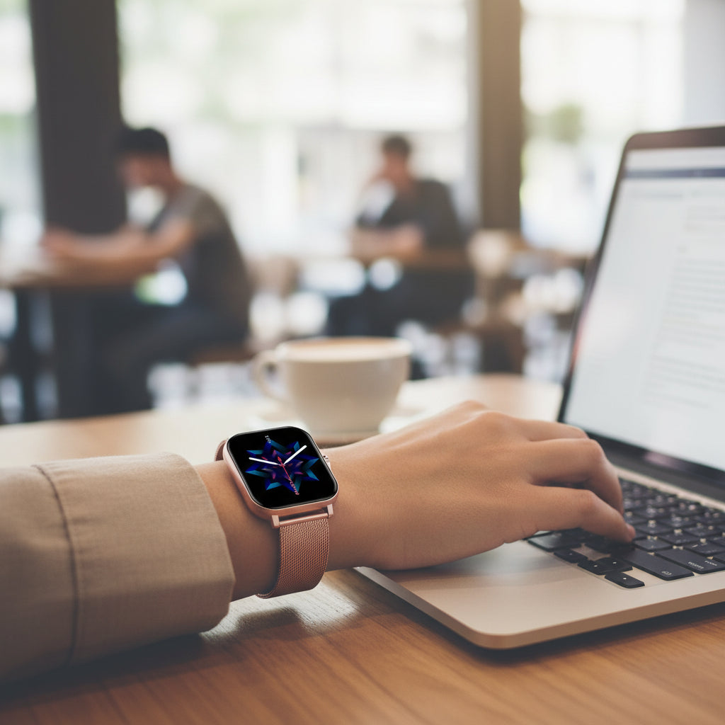 Chytré fitness hodinky s HD dotykovým displejem a sledováním zdraví, Bluetooth volání