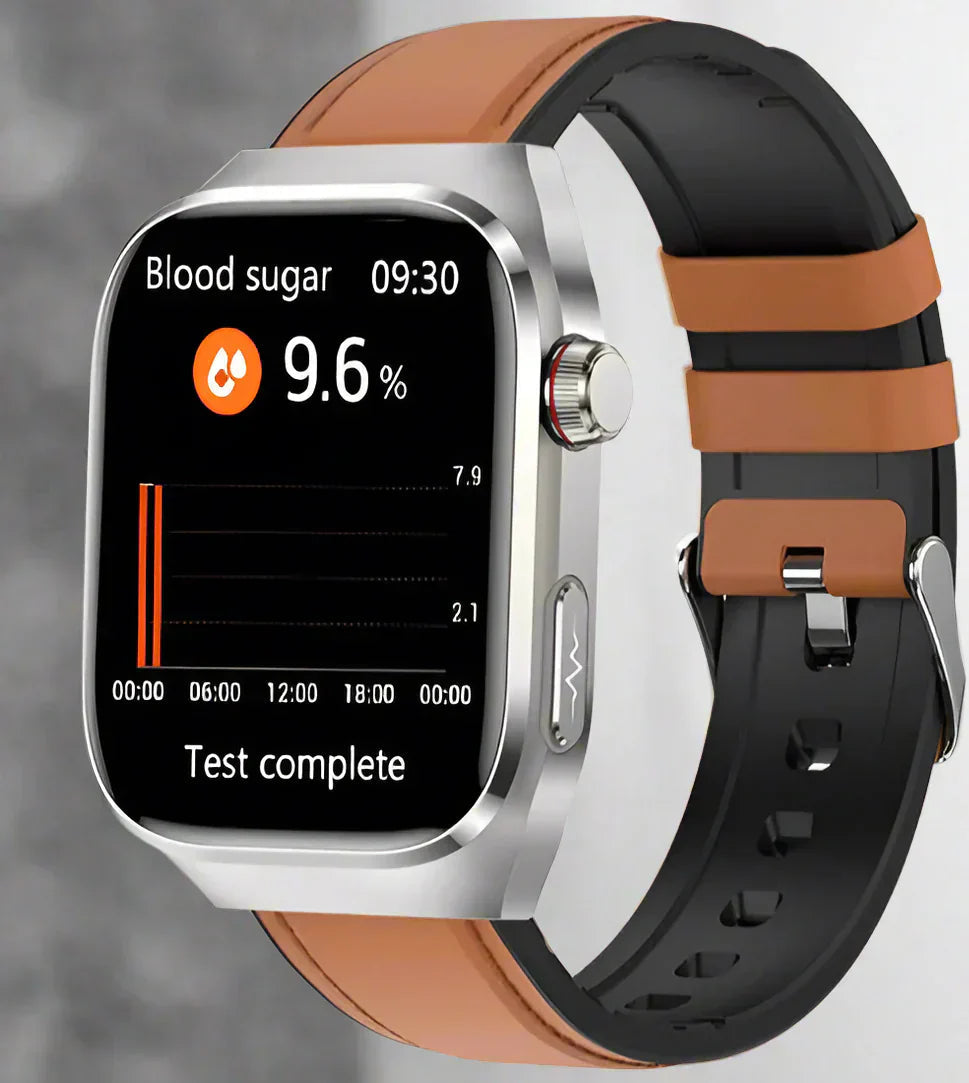 Smart Health Tracker: Sleek Smartwatch With ECG And Blood Sugar Monitoring