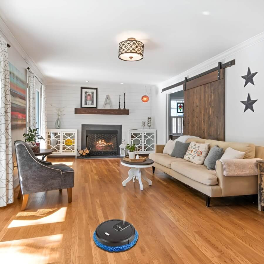Robot serpillière circulaire intelligent pour la maison avec navigation intelligente pour des sols impeccables