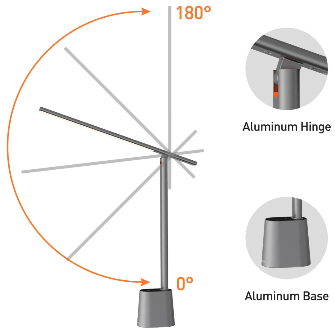 AstraFold Schreibtischlampe mit Dimmfunktion und wiederaufladbarem, faltbarem Design