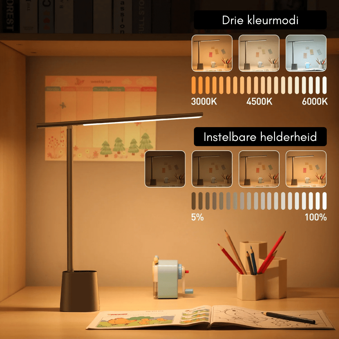 AstraFold Schreibtischlampe mit Dimmfunktion und wiederaufladbarem, faltbarem Design