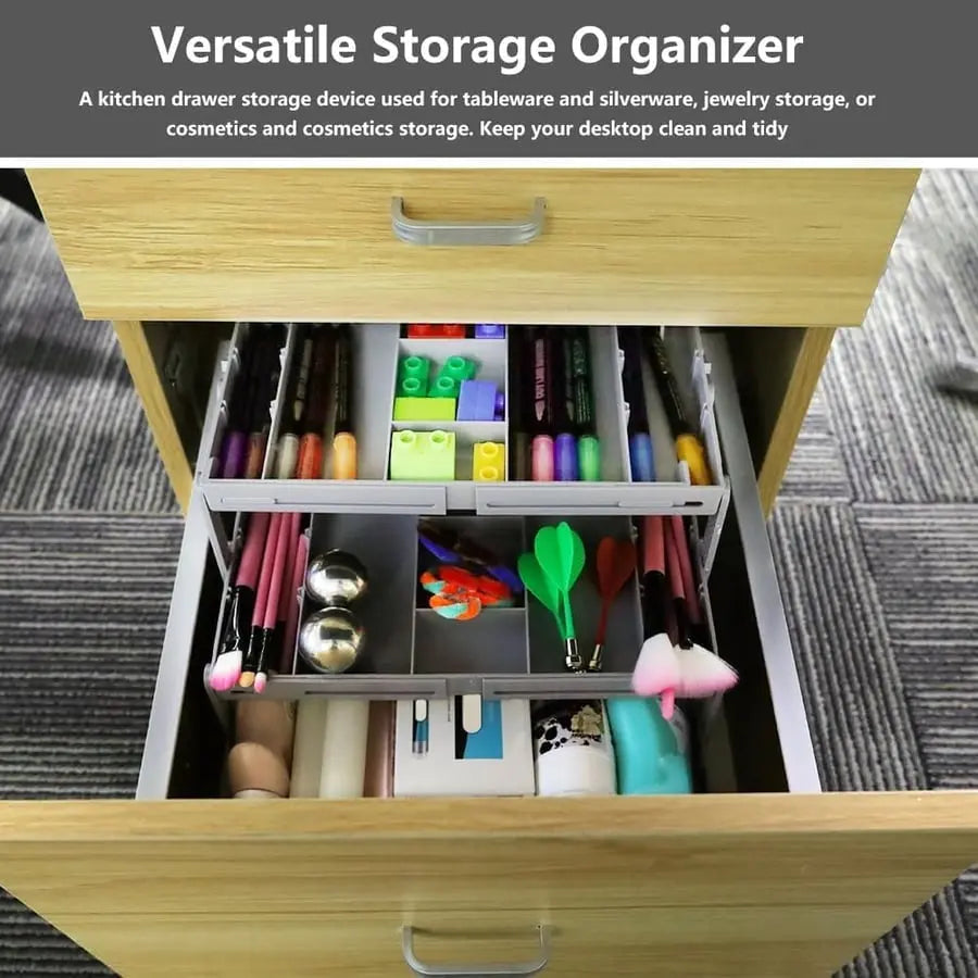 Smart Organizer Three-Tier Drawer Organizer And Adjustable Dividers For Kitchen And Office