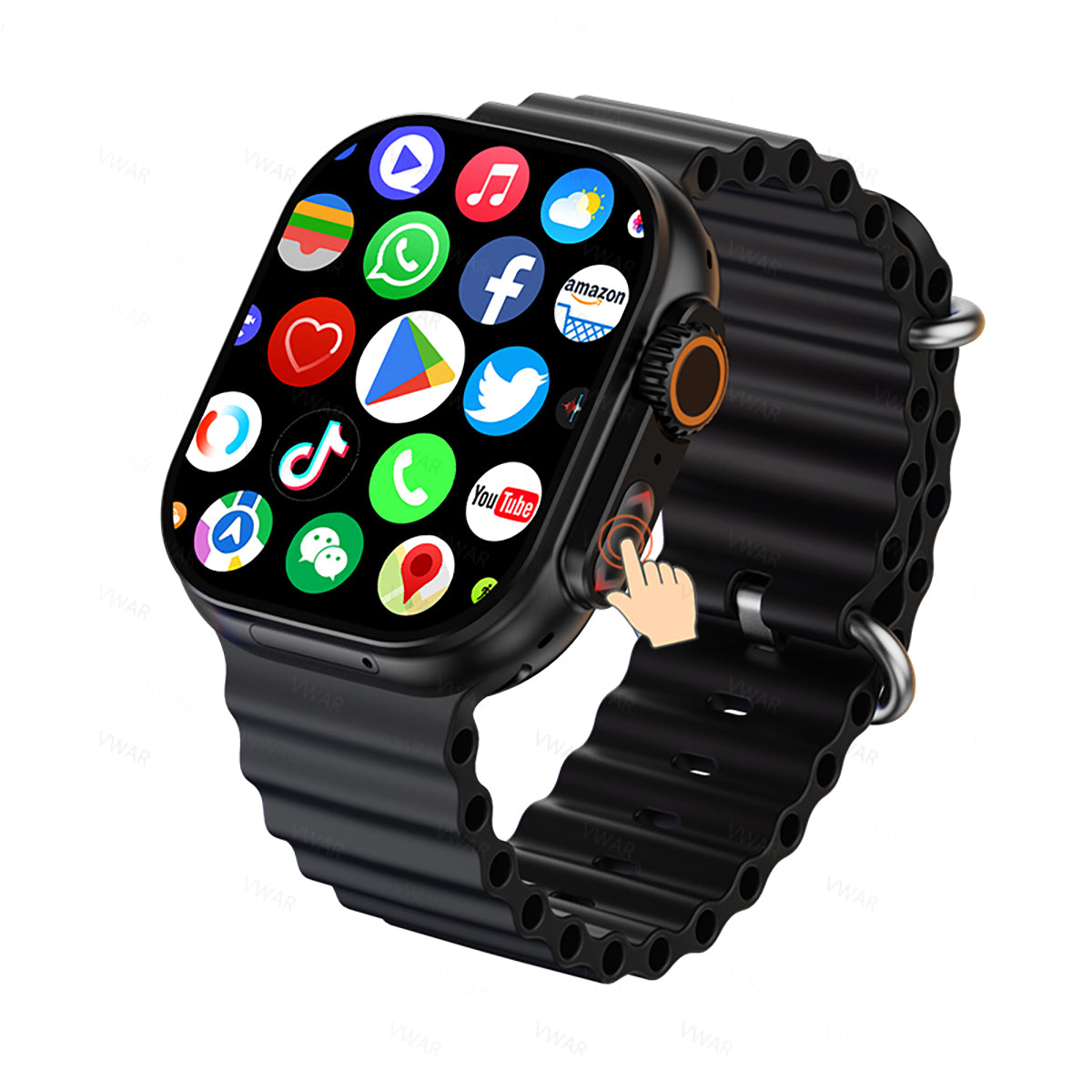 Montre intelligente avec écran tactile 4G LTE, caméra rotative, longue autonomie de batterie