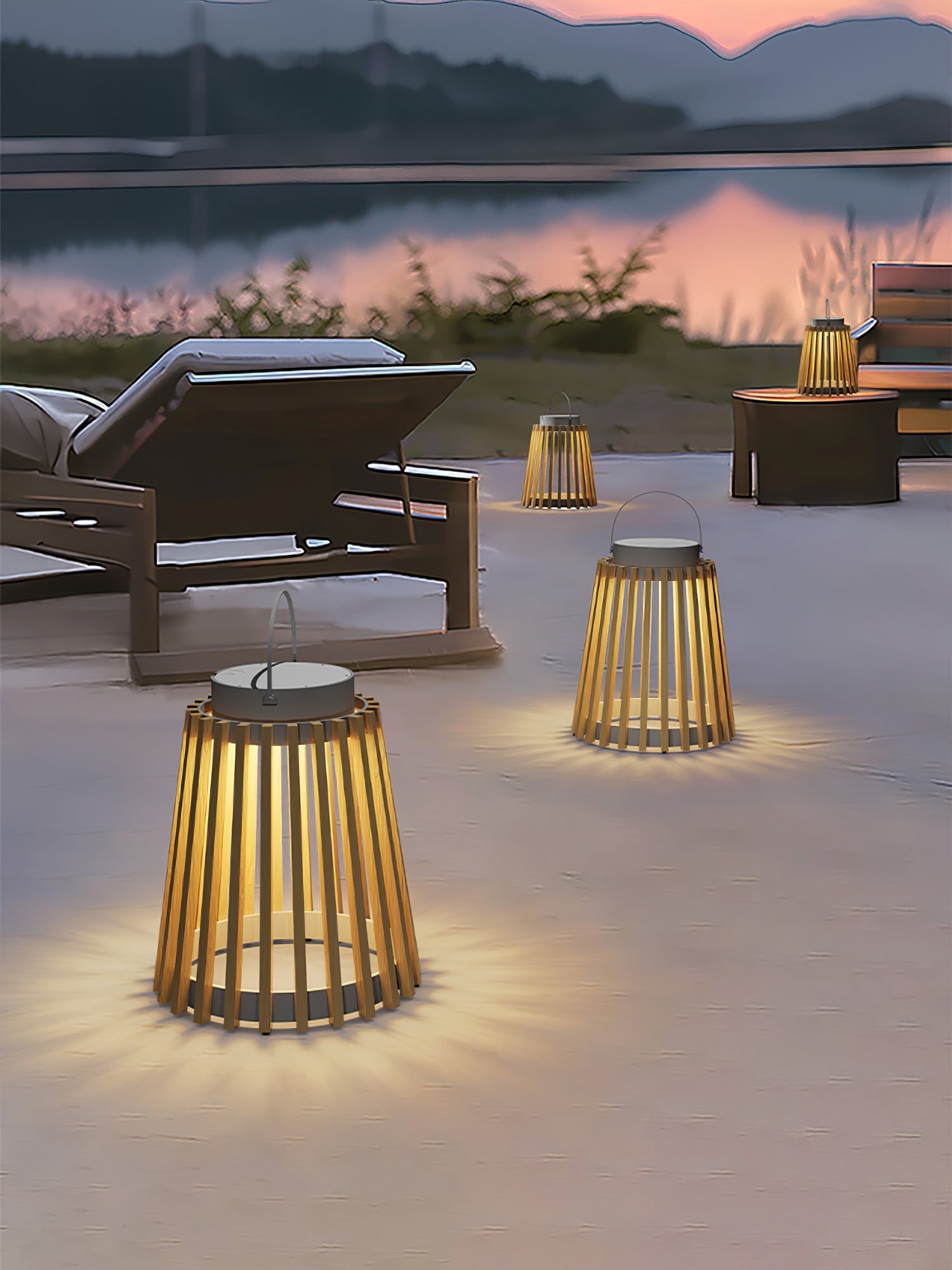Slatted Outdoor Lantern Light | Ormexis