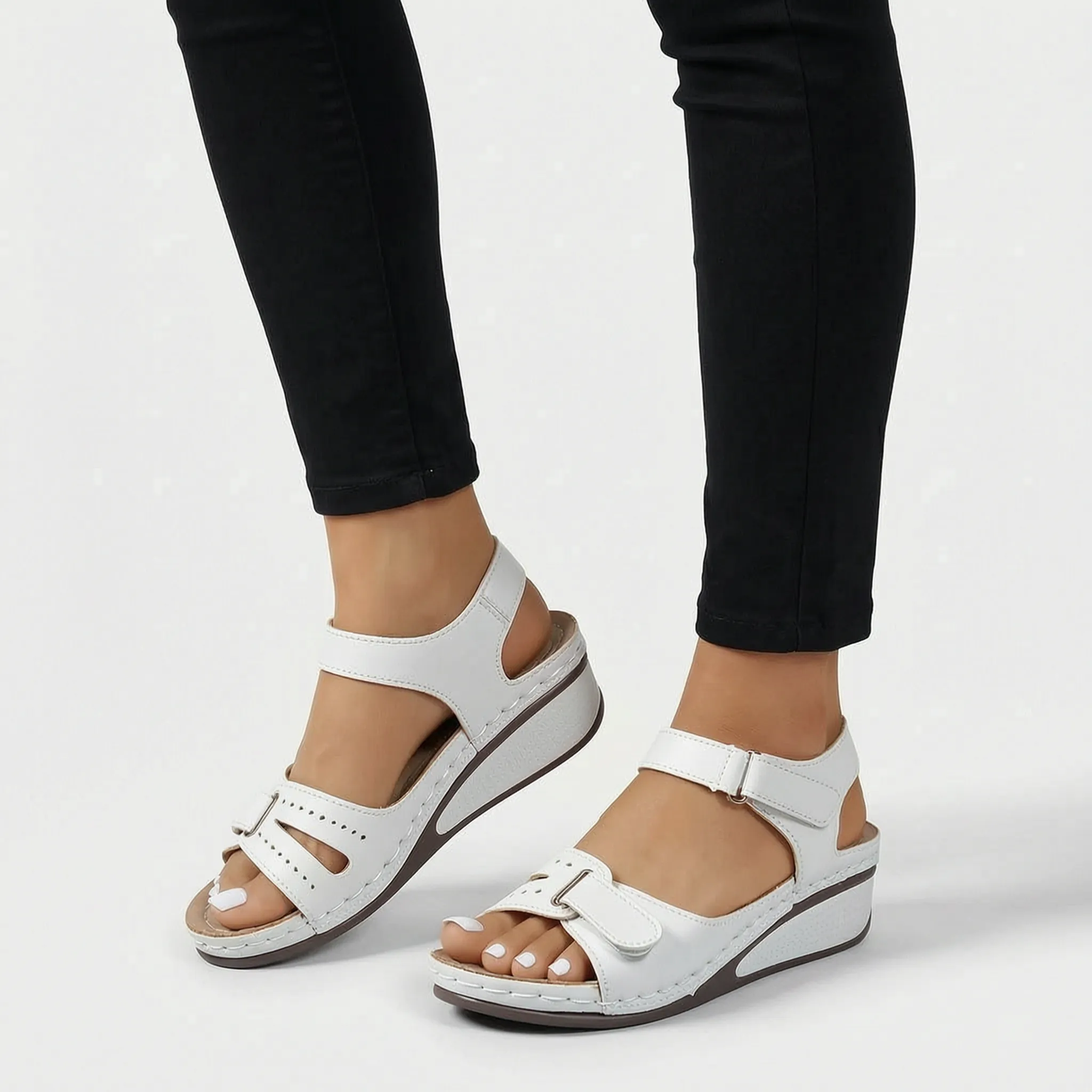 Casual Adjustable Wedge Sandals -  Everyday Walking - Ormexis