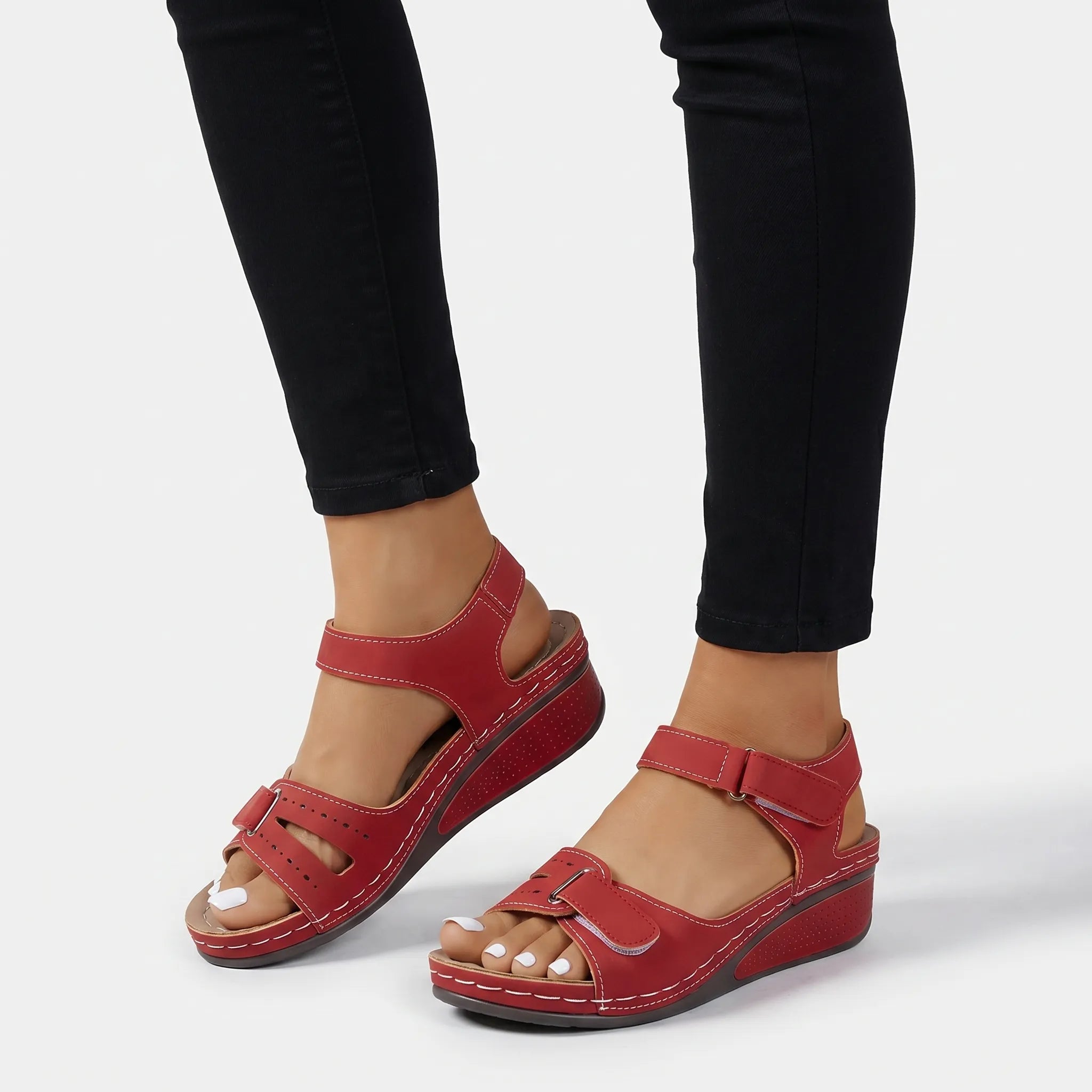Casual Adjustable Wedge Sandals -  Everyday Walking - Ormexis