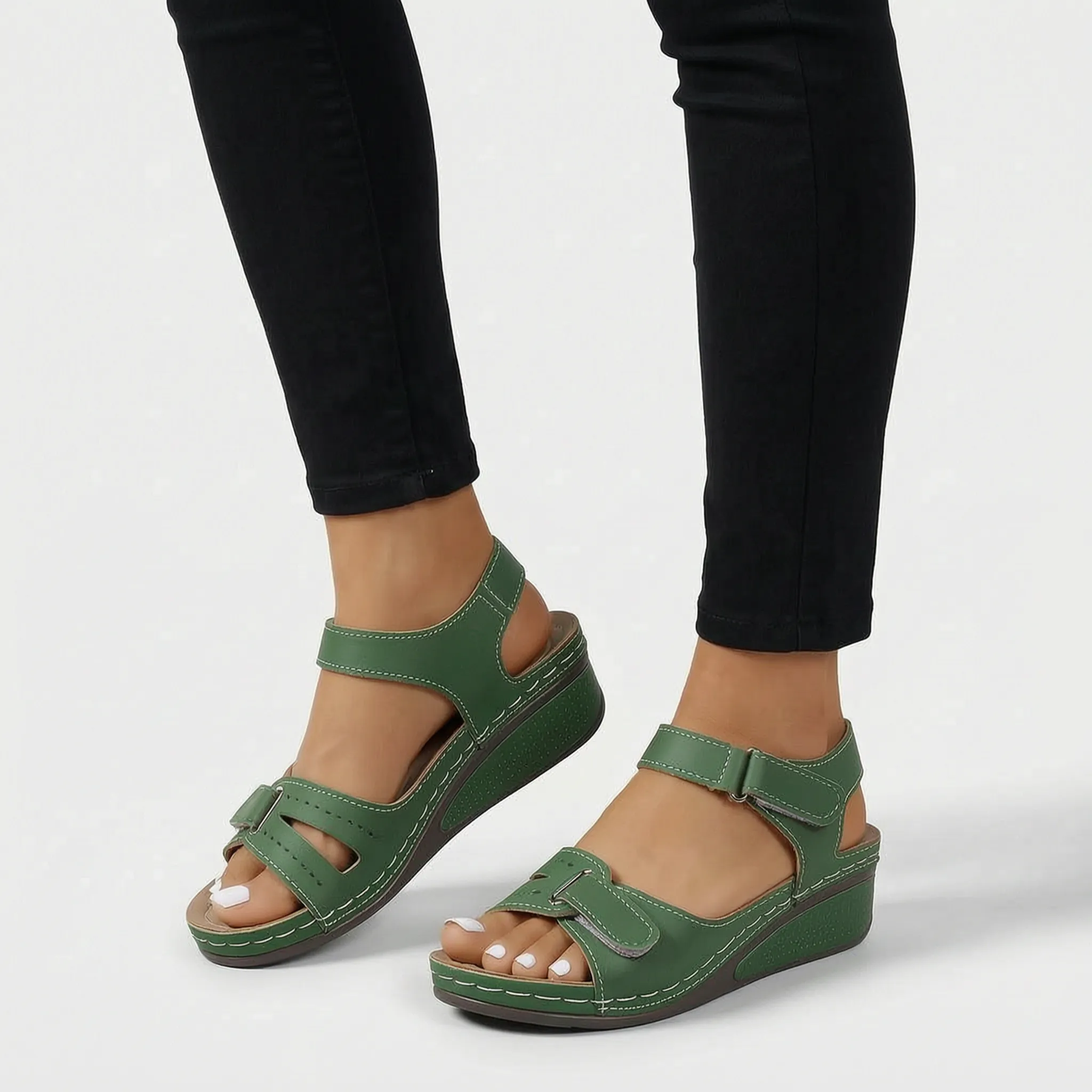 Casual Adjustable Wedge Sandals -  Everyday Walking - Ormexis