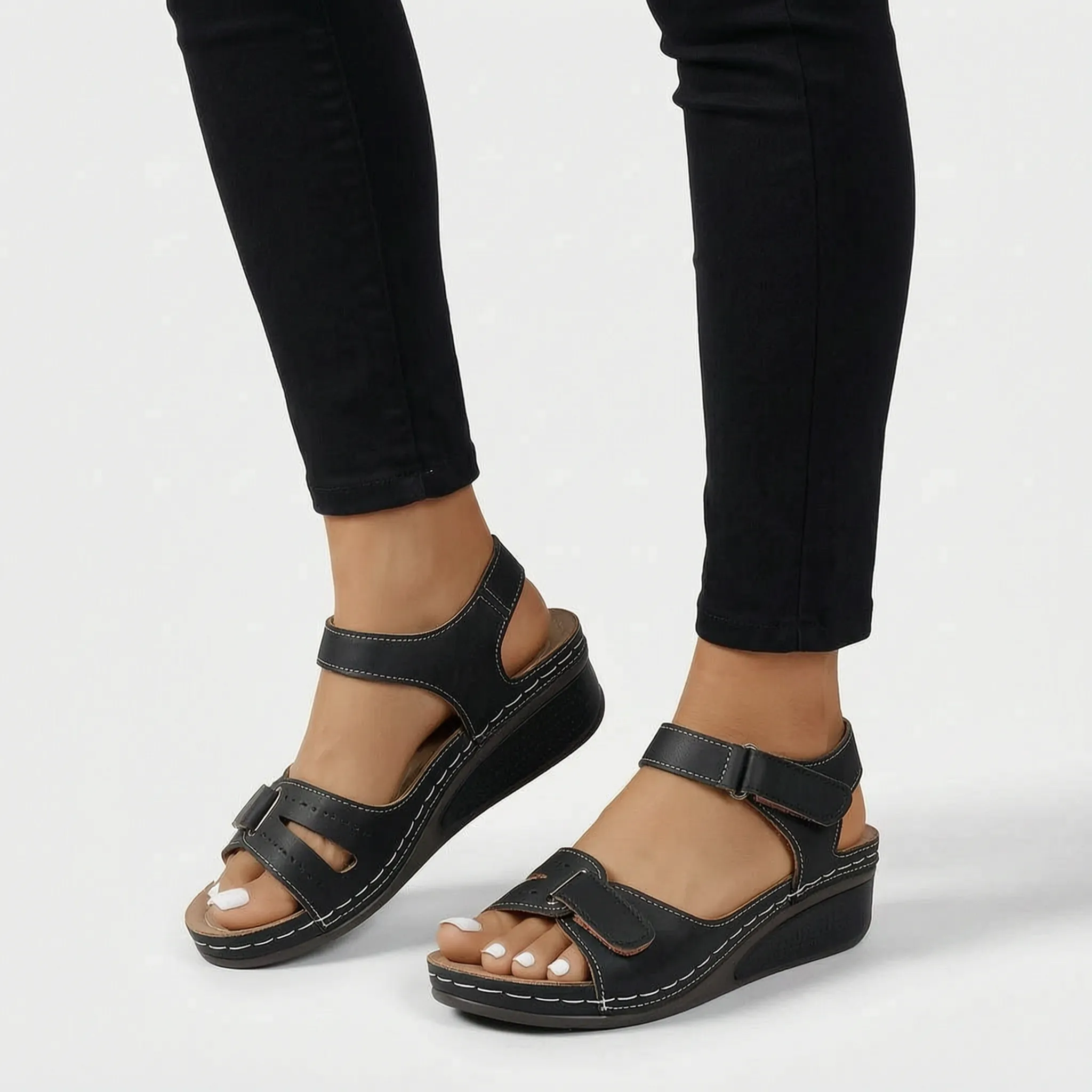 Casual Adjustable Wedge Sandals -  Everyday Walking - Ormexis