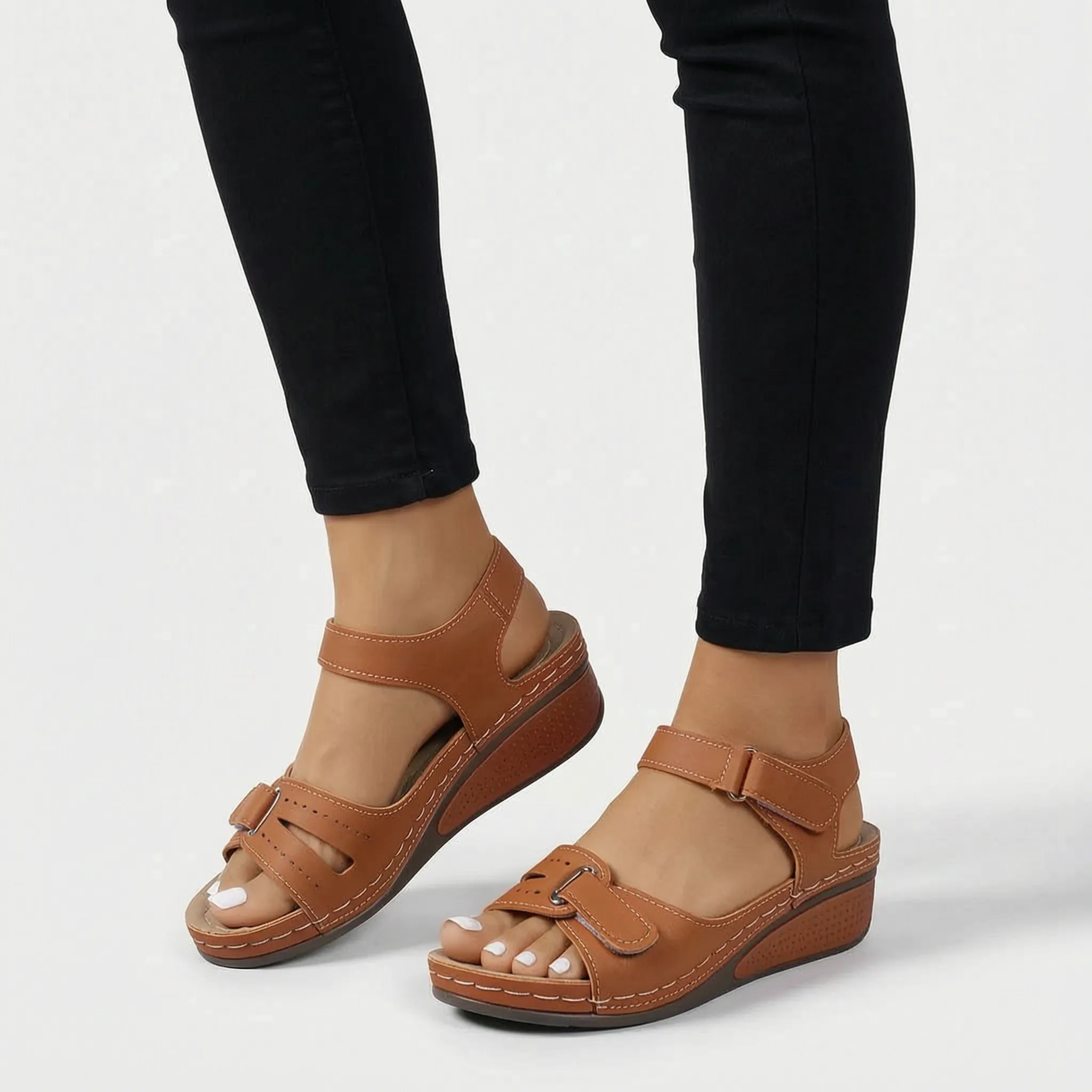 Casual Adjustable Wedge Sandals -  Everyday Walking - Ormexis