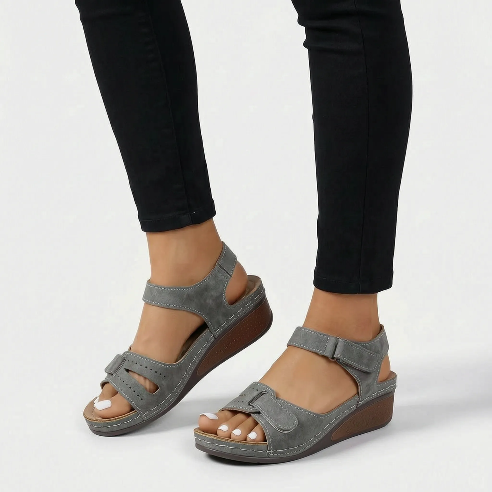 Casual Adjustable Wedge Sandals -  Everyday Walking - Ormexis