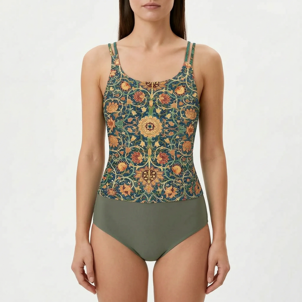 Potisknutý dvoudílný tankini set - Plážové dovolené - Ormexis