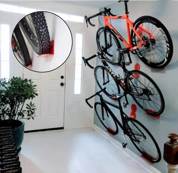 SpaceSaver vægmontering til cykler med holdbar stålkonstruktion
