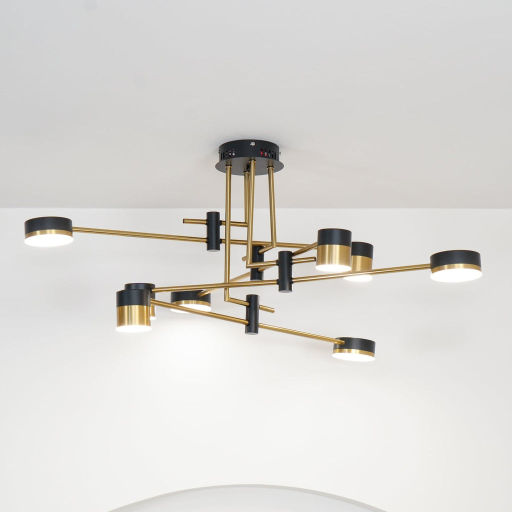 Lámpara de araña de techo industrial moderna con brazos | Ormexis