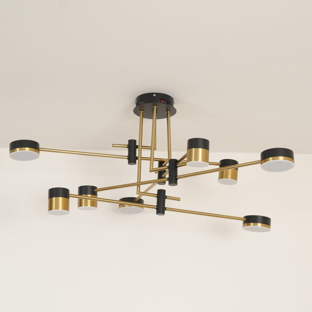 Lámpara de araña de techo industrial moderna con brazos | Ormexis