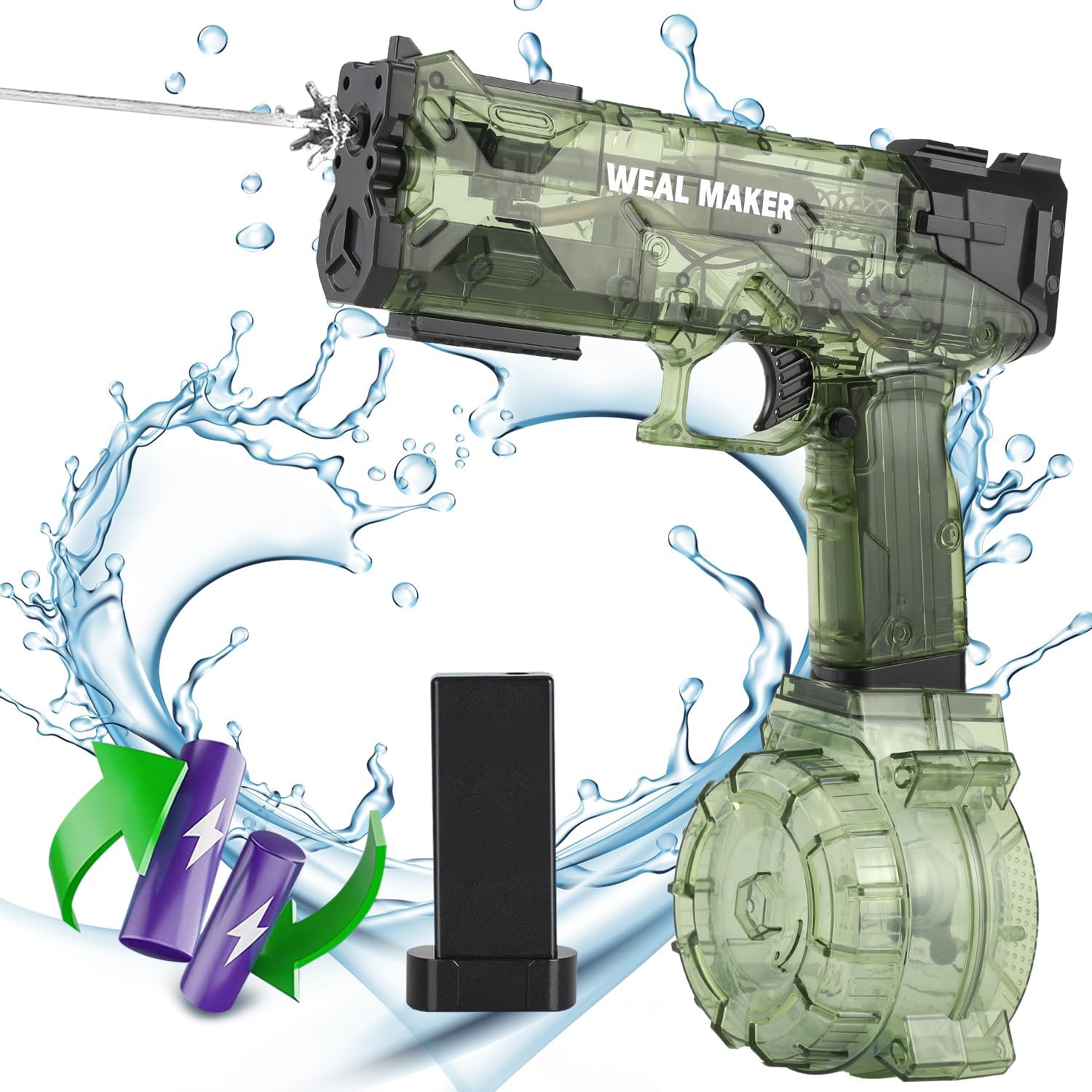 SplashStorm elektromos vízipisztoly hosszú hatótávolsággal és nagy kapacitással