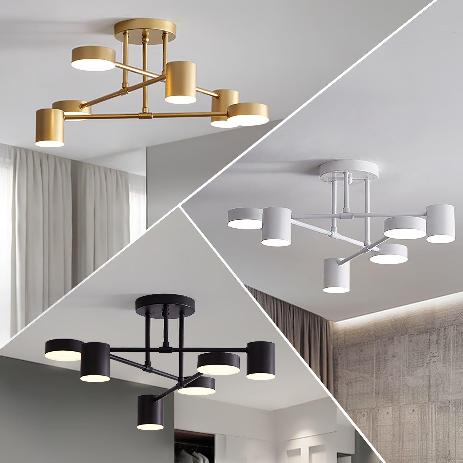 Gold Multi-Arm Sputnik LED Ceiling Light | Ormexis