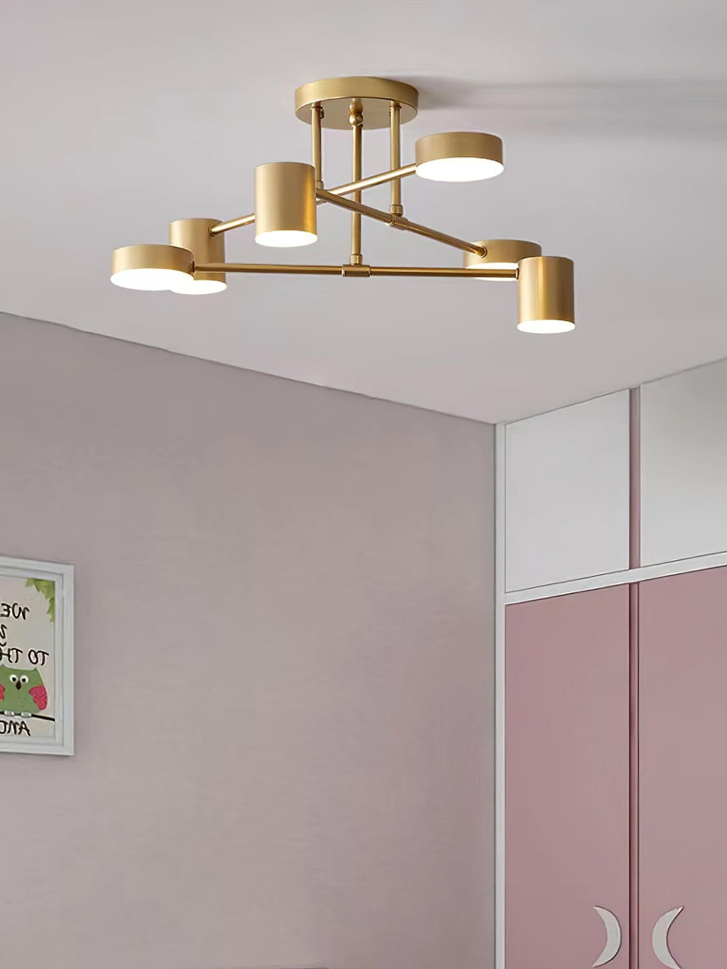 Gold Multi-Arm Sputnik LED Ceiling Light | Ormexis