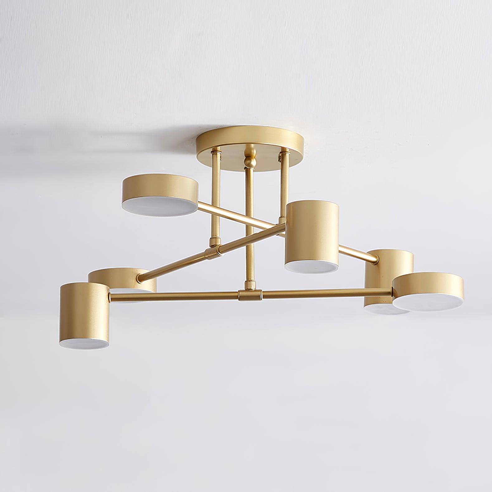 Gold Multi-Arm Sputnik LED Ceiling Light | Ormexis