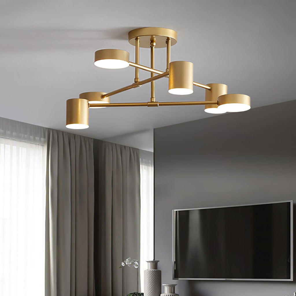 Gold Multi-Arm Sputnik LED Ceiling Light | Ormexis