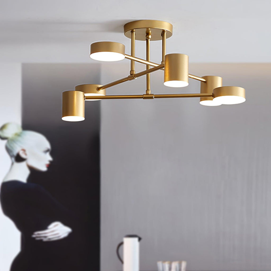 Gold Multi-Arm Sputnik LED Ceiling Light | Ormexis