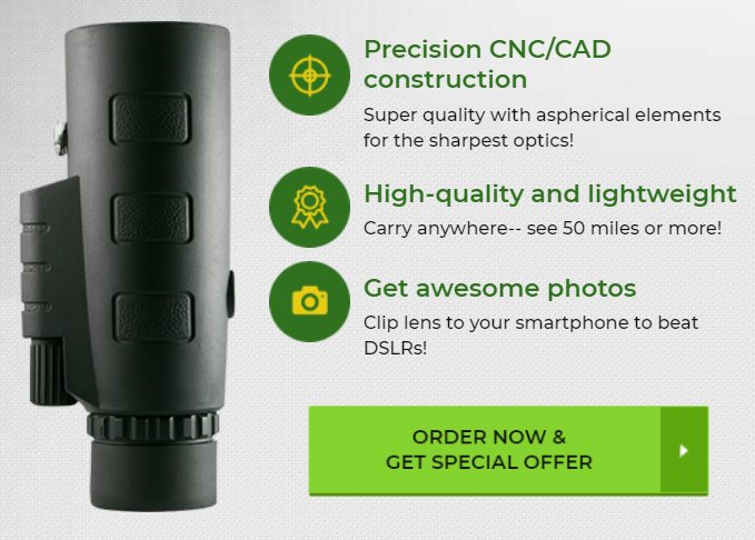 Monocolo Starscope HD con ingrandimento 10X e supporto per smartphone per viste nitide