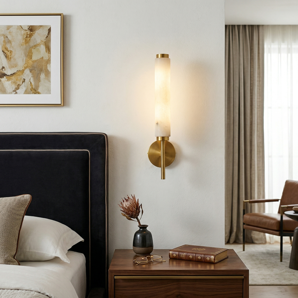 Celestine-Alabaster-Wandleuchte | Ormexis