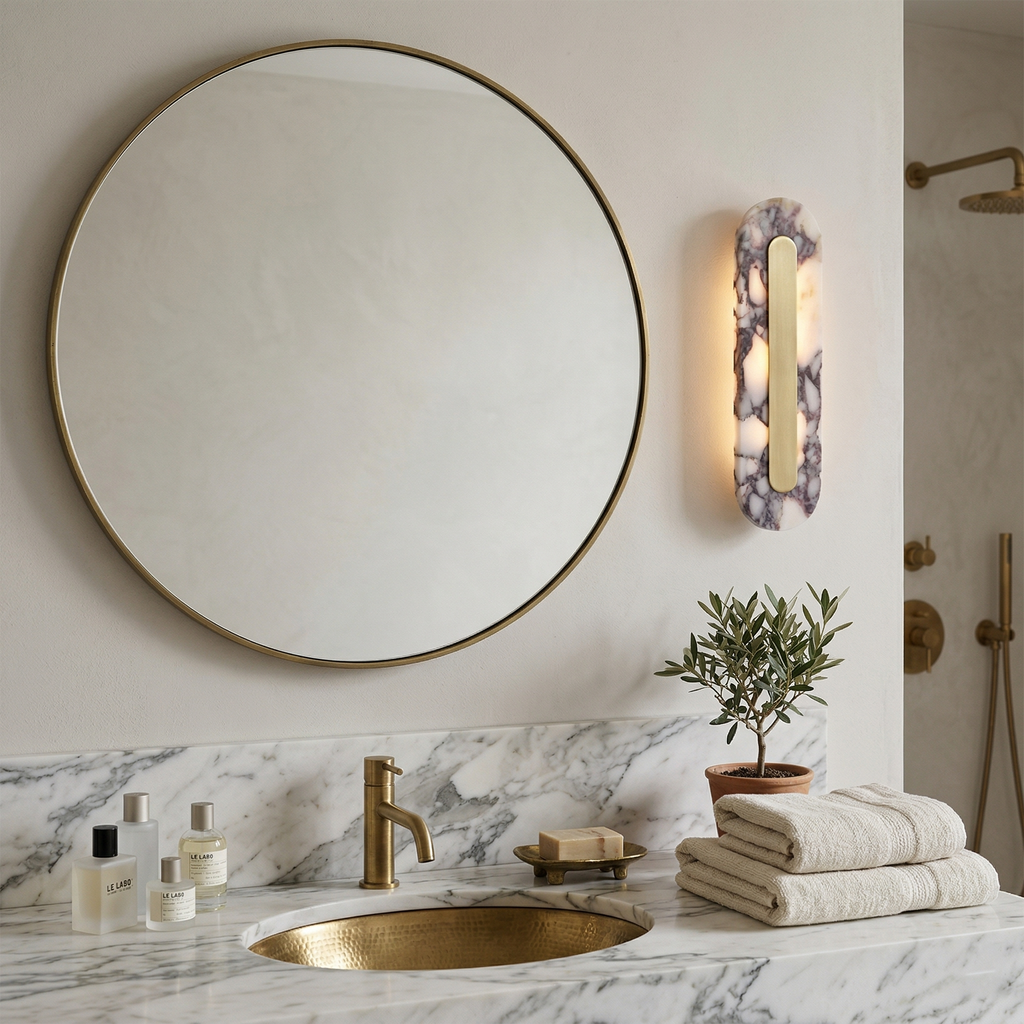Refined Marble Wall Sconce | Ormexis