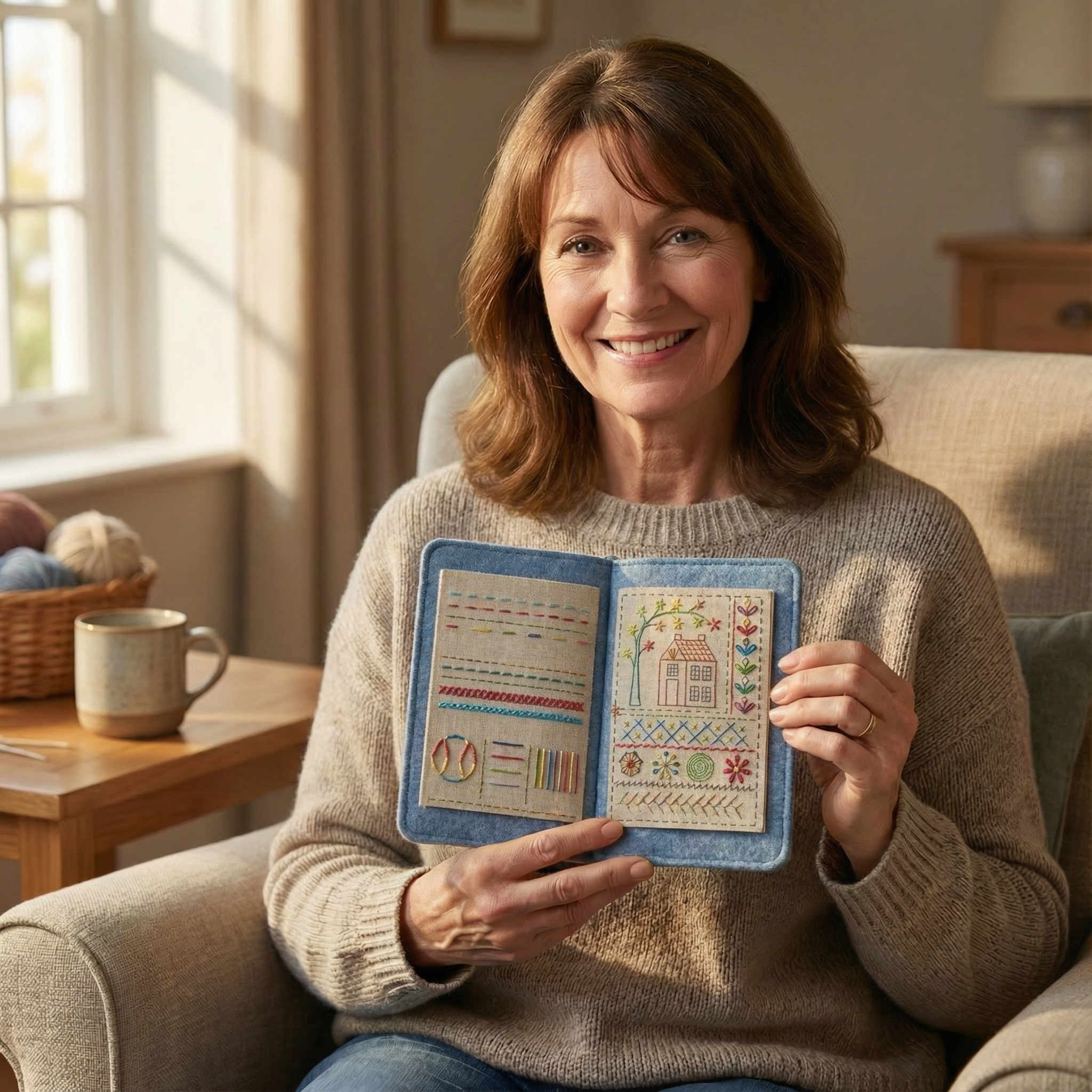 Stitchwell nybegynner broderisett med 106 avtagbare sting, komplett nålearbeidsett