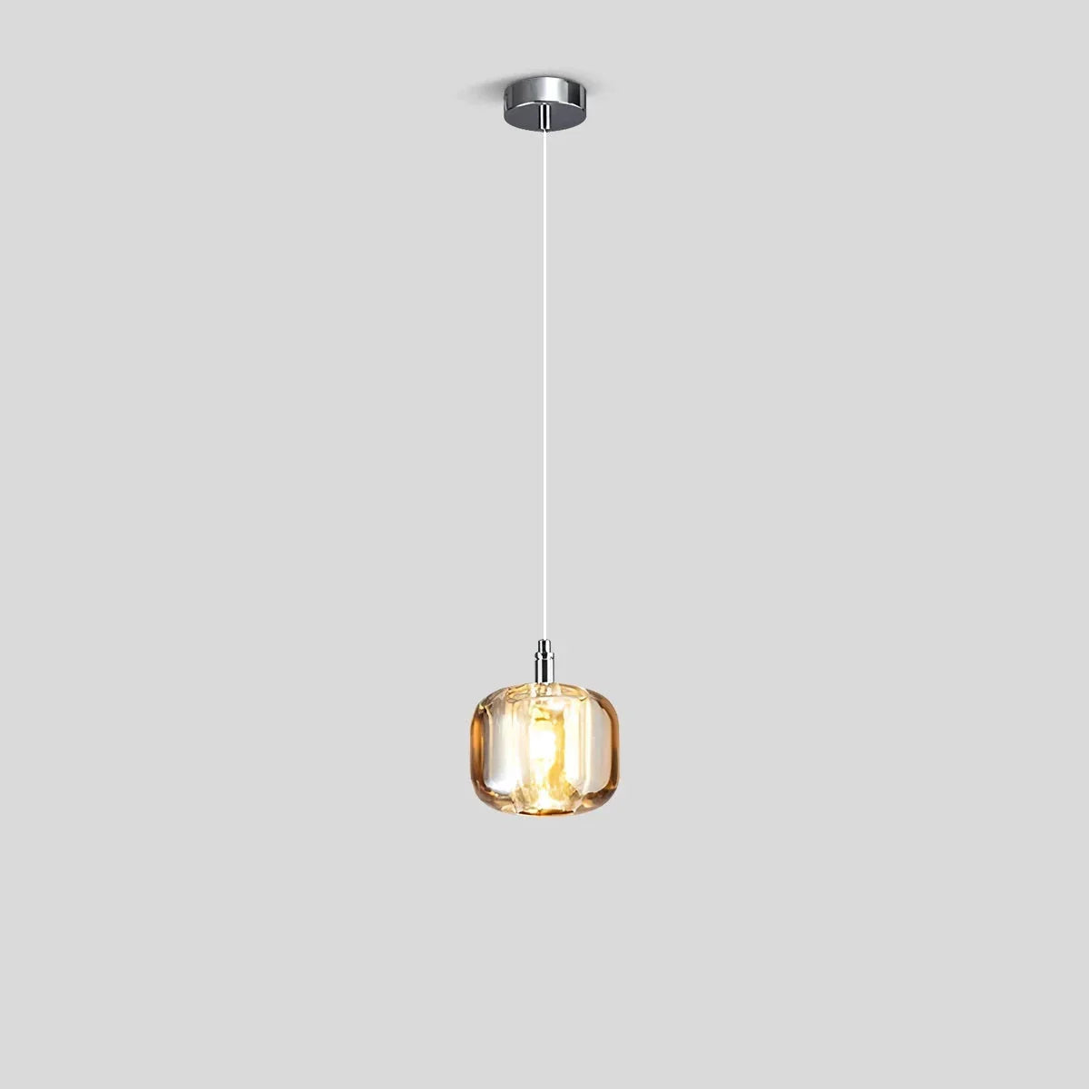 Multicolor Glass Pendant Light Fixture With Layered Lighting