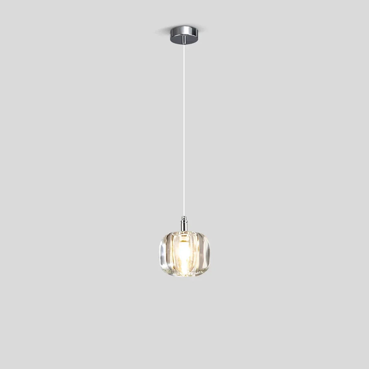 Multicolor Glass Pendant Light Fixture With Layered Lighting