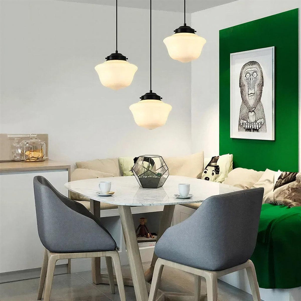 Stylish Ceiling Pendant Light With Geometric Frosted Shade | Ormexis