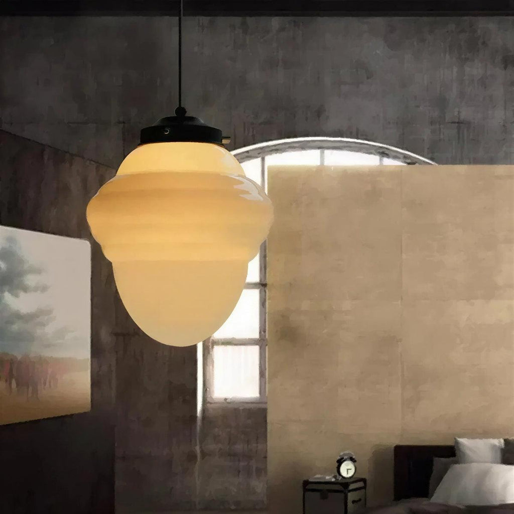 Stylish Ceiling Pendant Light With Geometric Frosted Shade | Ormexis