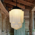 Stylish Ceiling Pendant Light With Geometric Frosted Shade | Ormexis