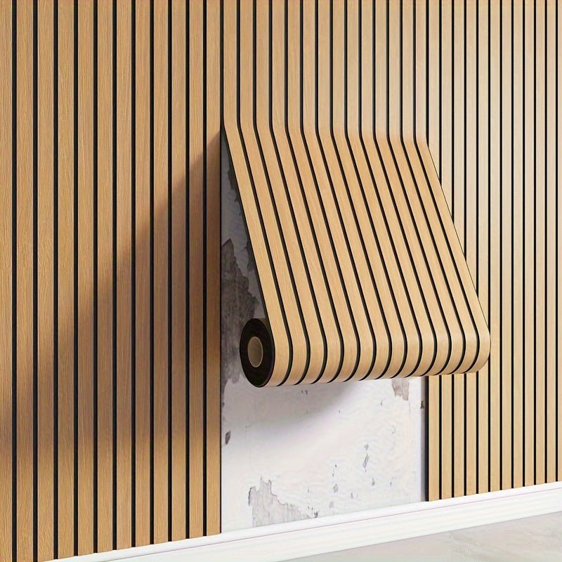 Pannelli da Parete 3D con Texture Legno e Design Autoadesivo