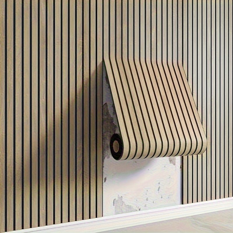 Wood Texture 3D Wall Panels With Self-Adhesive Design